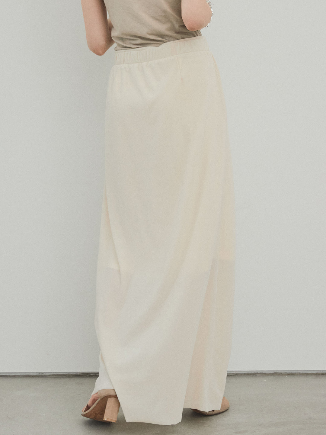 [予約]ベロアナロースカート/アイボリー