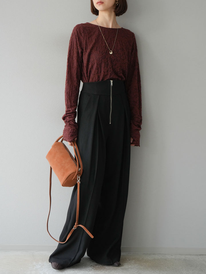 [予約]シアージャガードトップス/ブラウン