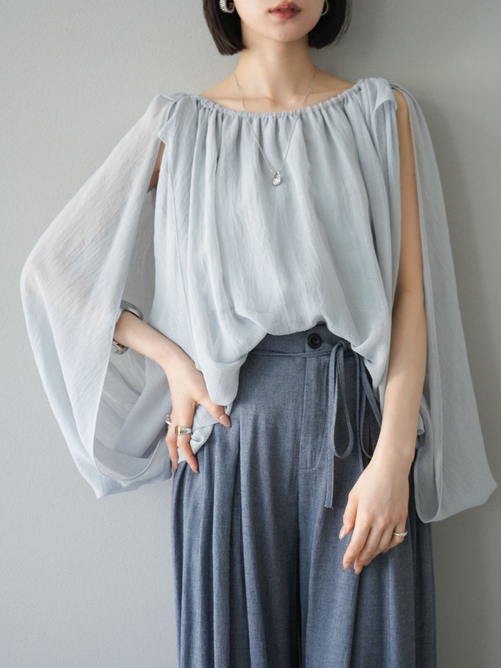 [予約]ラメシアーバルーントップス/ブルー