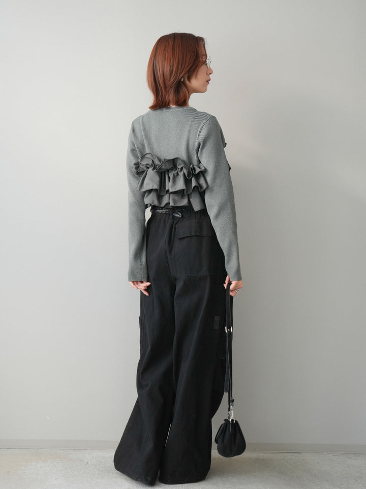 [予約]コットンタックループパンツ/black