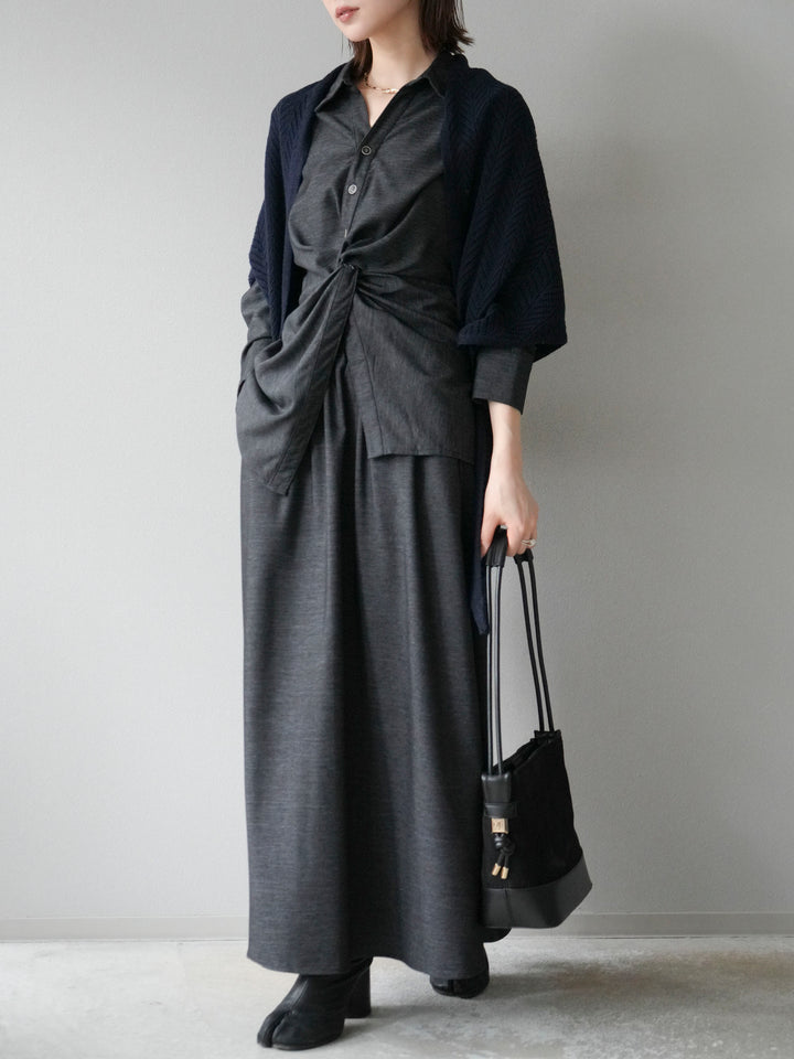 [SET]ツイストデザインシャツ＆スカートSET UP