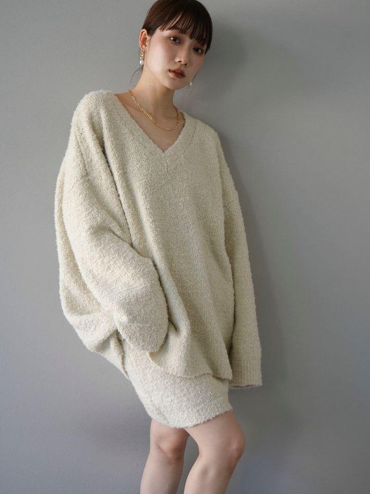 [SET] 橢圓針織衫 & 迷你裙 SET UP