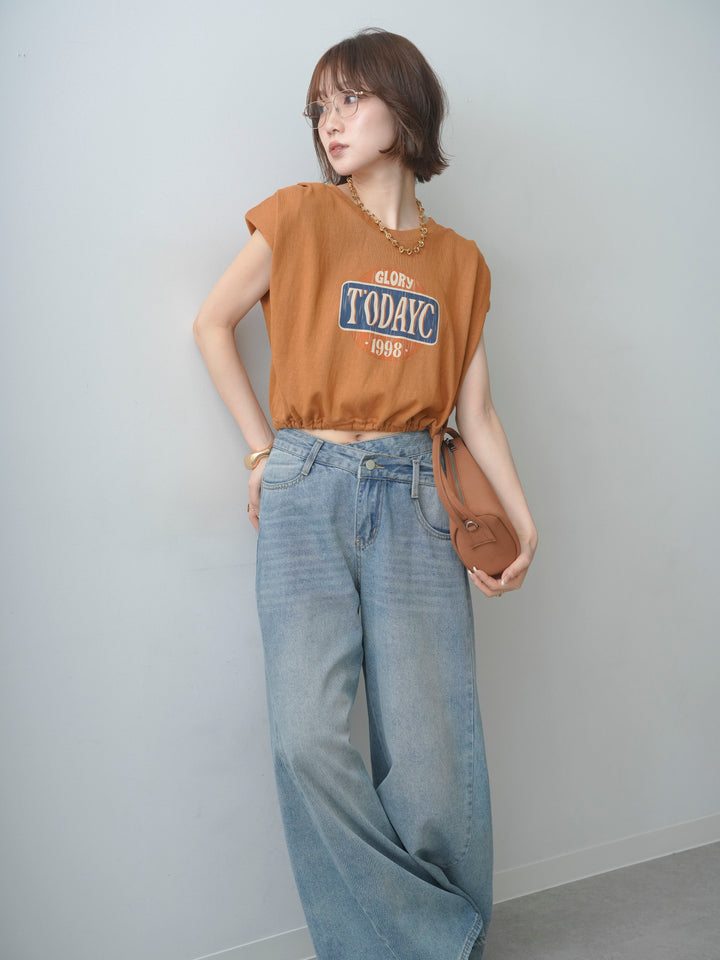 [予約]ヴィンテージロゴドロストTEE/orange
