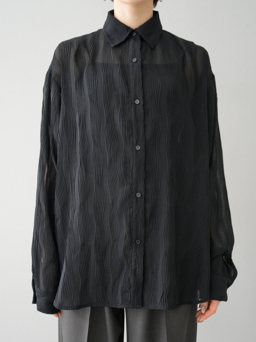 [Pre-order] Willow Wave Overshirt/Black