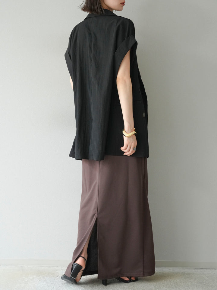 [予約]スウェットロングスカート/ブラウン