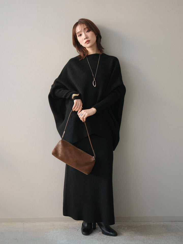 [SET]ウール混ドルマンニット&スカートSET UP(2set)