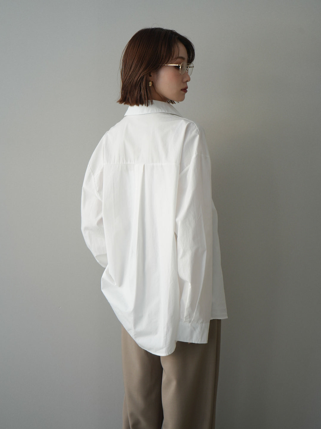 [SET]レースアップブロードシャツ+ベルト付キーホルダーモチーフワイドパンツ(2set)