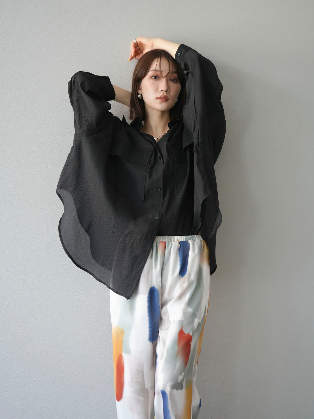 [SET]BIGポケットオーバーシアーシャツ+BIGポケットオーバーシアーシャツ(2set)