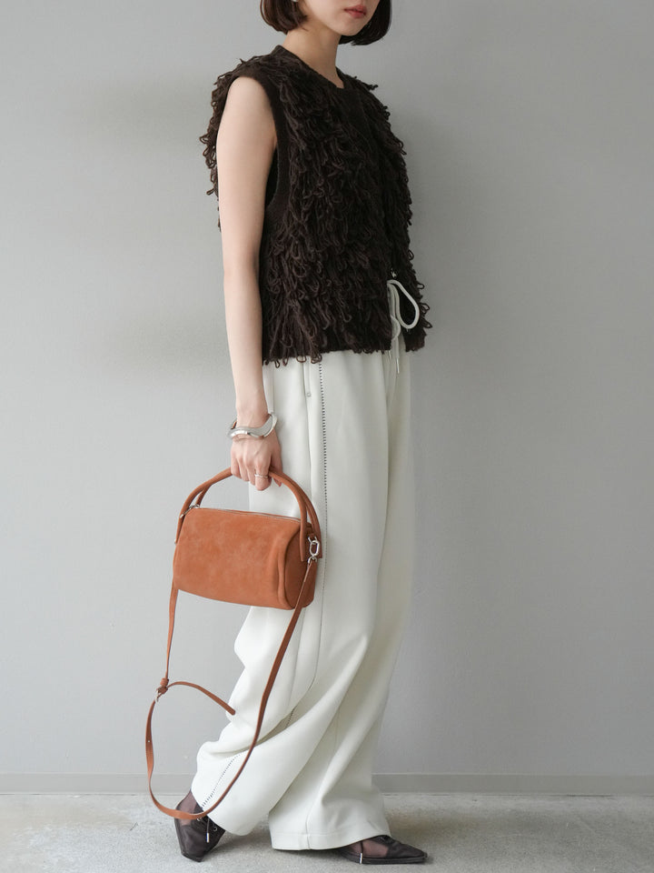 [予約]ハンドステッチ風スウェットパンツ/アイボリー