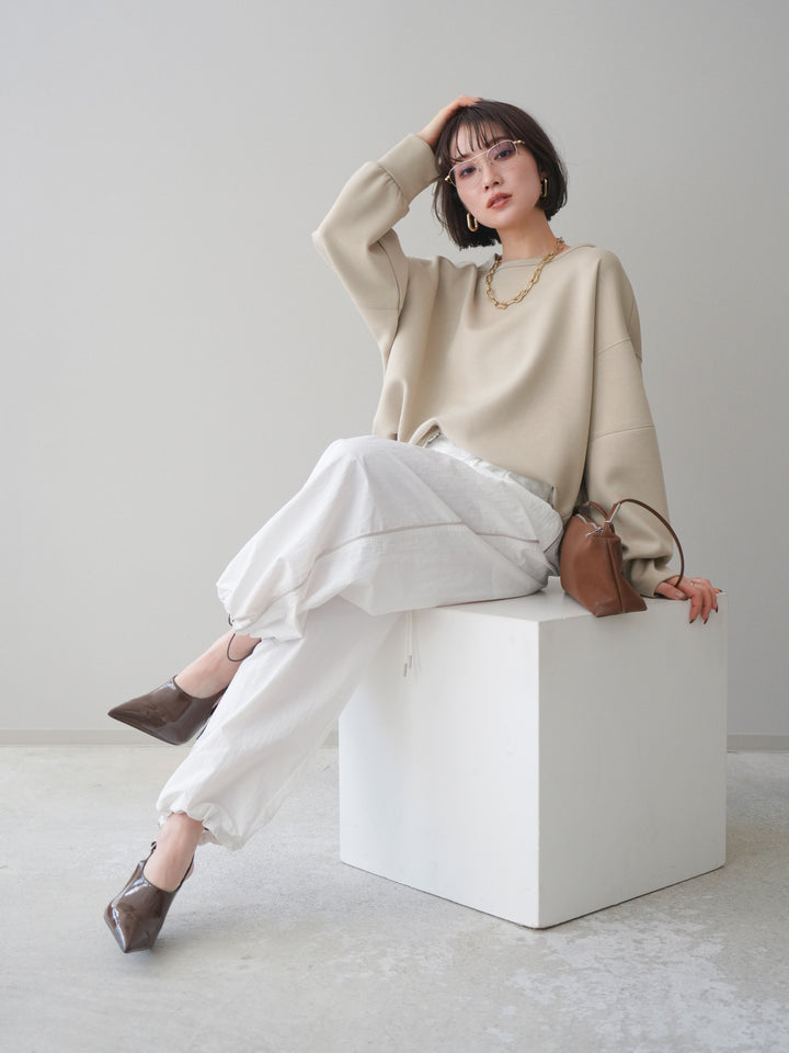 [予約]ライトポンチコクーンプルオーバー/beige