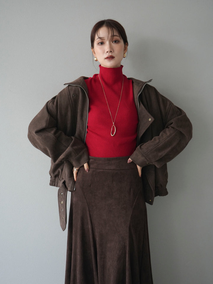 [予約]スエードライダースミドルジャケット/brown