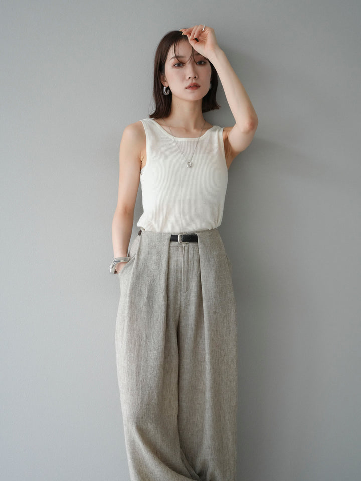 [予約]レーヨンニットタンクトップ/ホワイト