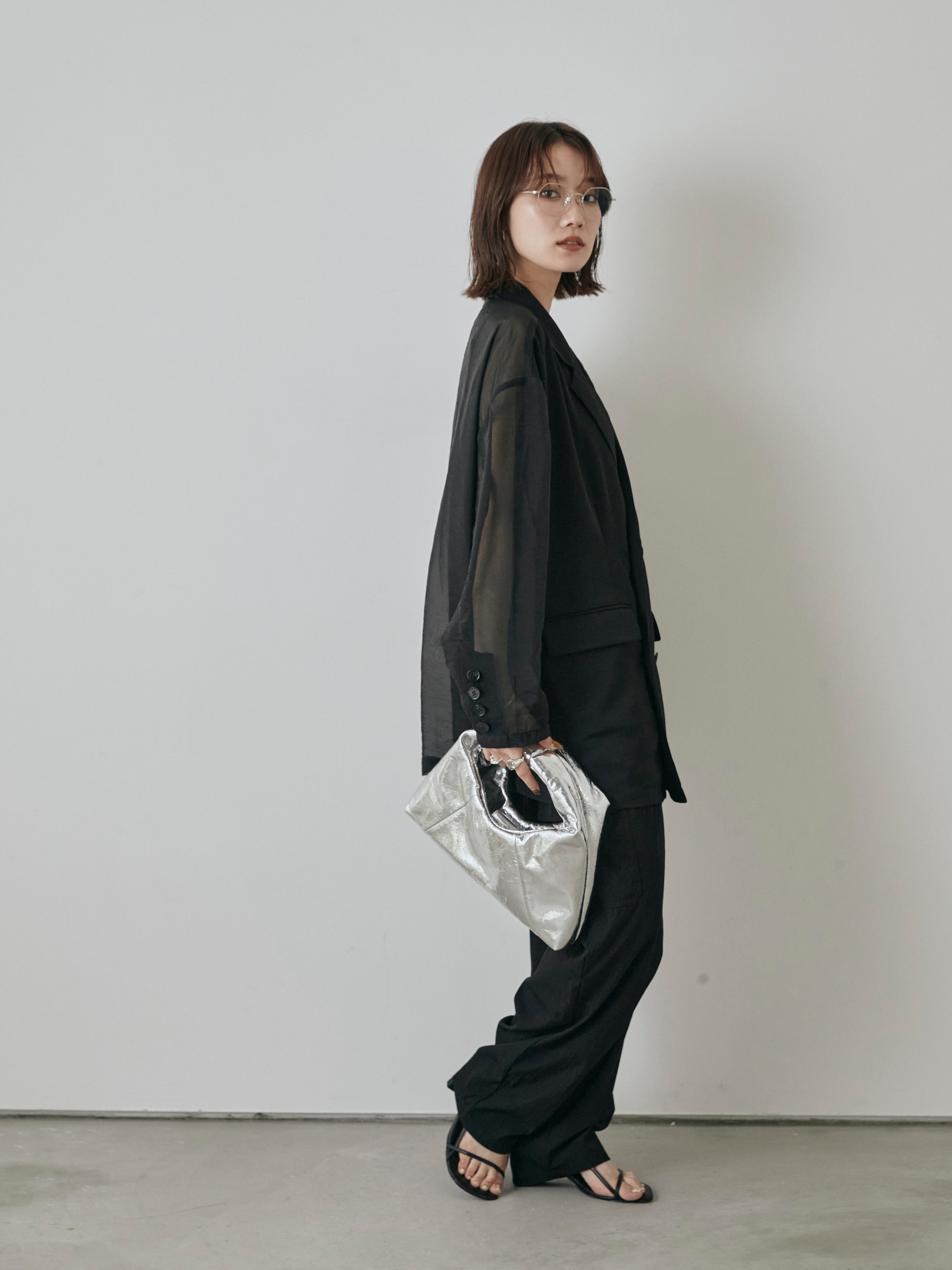 SET]シアー切替オーバーテーラードジャケット+ミリタリーカーゴ