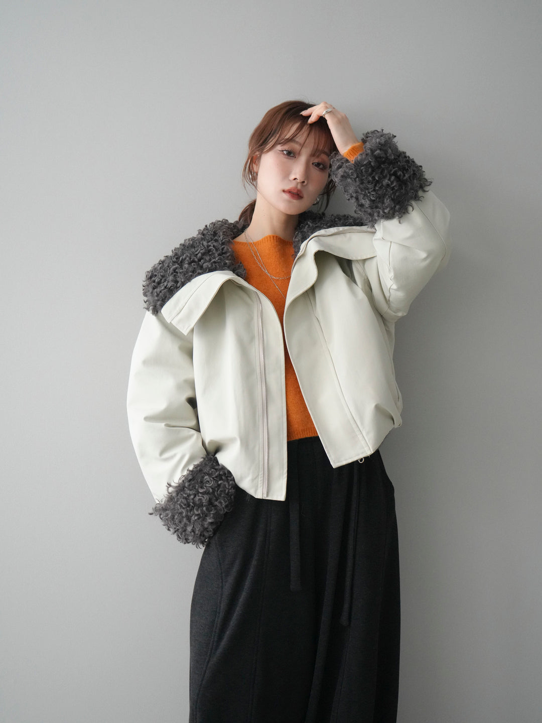 [予約]プードルファーダウンジャケット/ivory