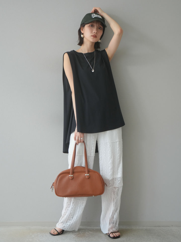 [預訂] Cool Touch Tuck Flare Cut Pullover/黑色