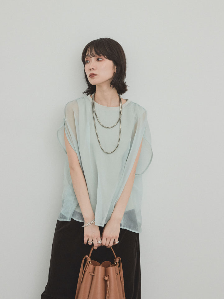 [SET]コンパクトスムースシアーレイヤードトップス+コンパクトスムースシアーレイヤードトップス(2set)