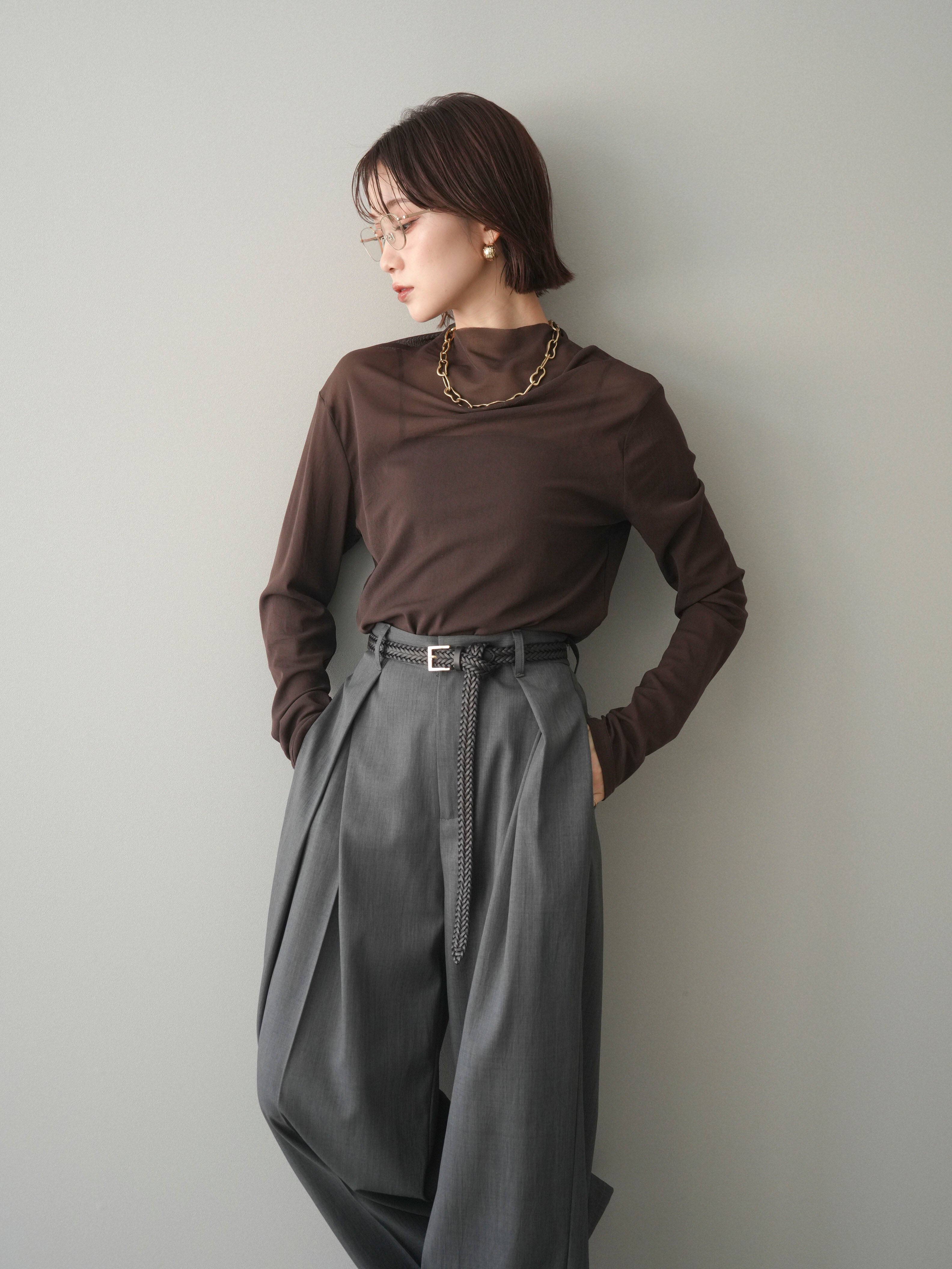 3WAYミックスツイードギャザーオールインワン購入で新作春物トップス