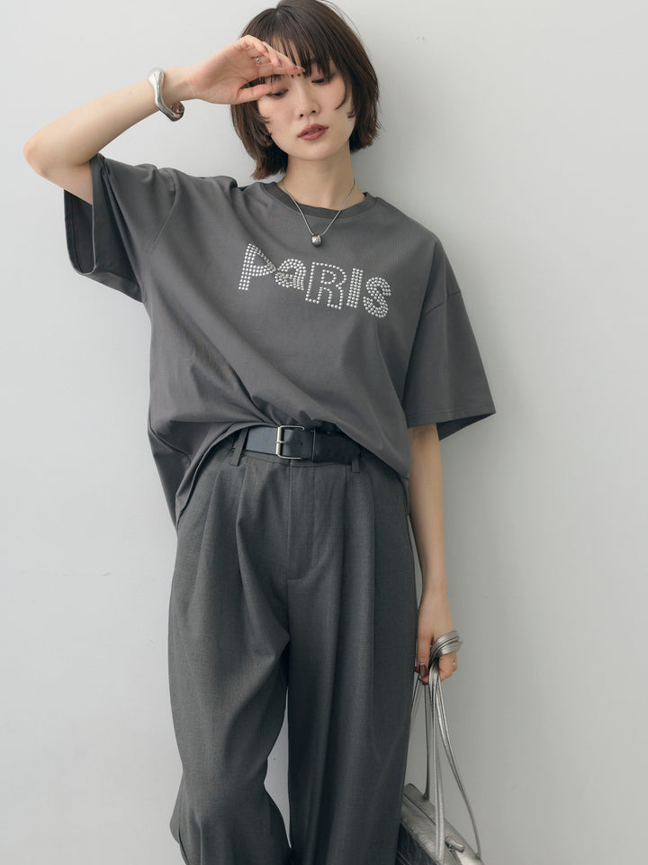 [予約]スタッズロゴTEE/gray
