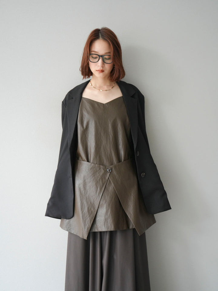 [予約]エステルオーバーテーラードジャケット/ブラック