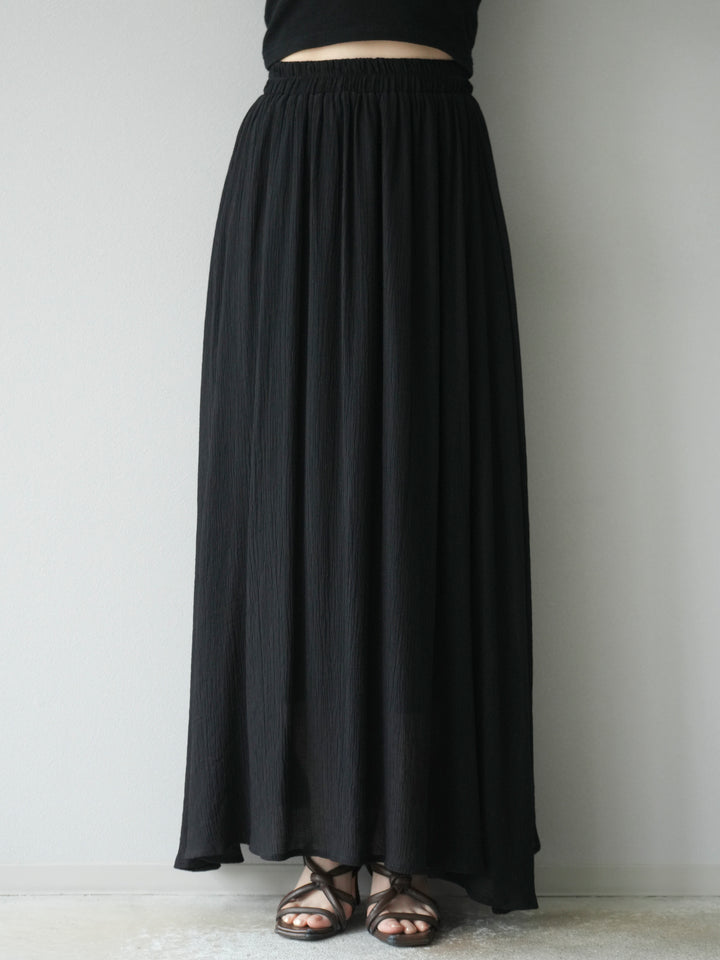 [SET]ビーズモチーフ楊柳ブラウス＆フレアスカートSET UP(2set)