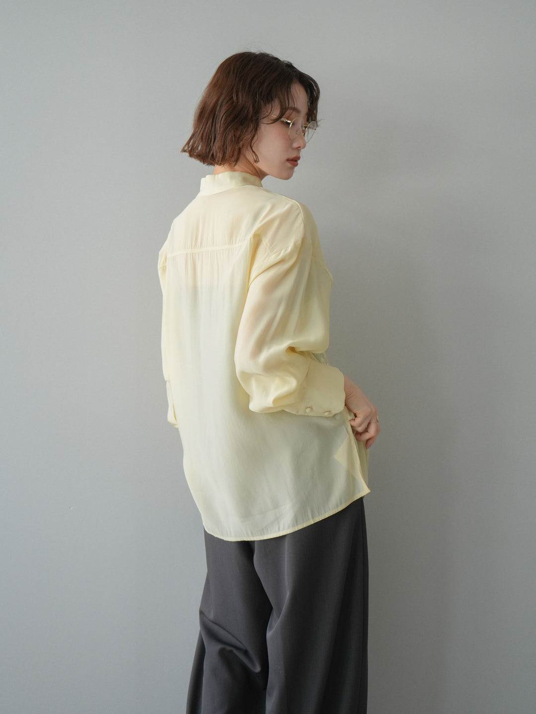 [予約]フロントコードエンブロイダリーブラウス/yellow