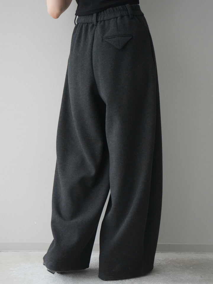 [予約]ウールタッチカーブパンツ/darkgray