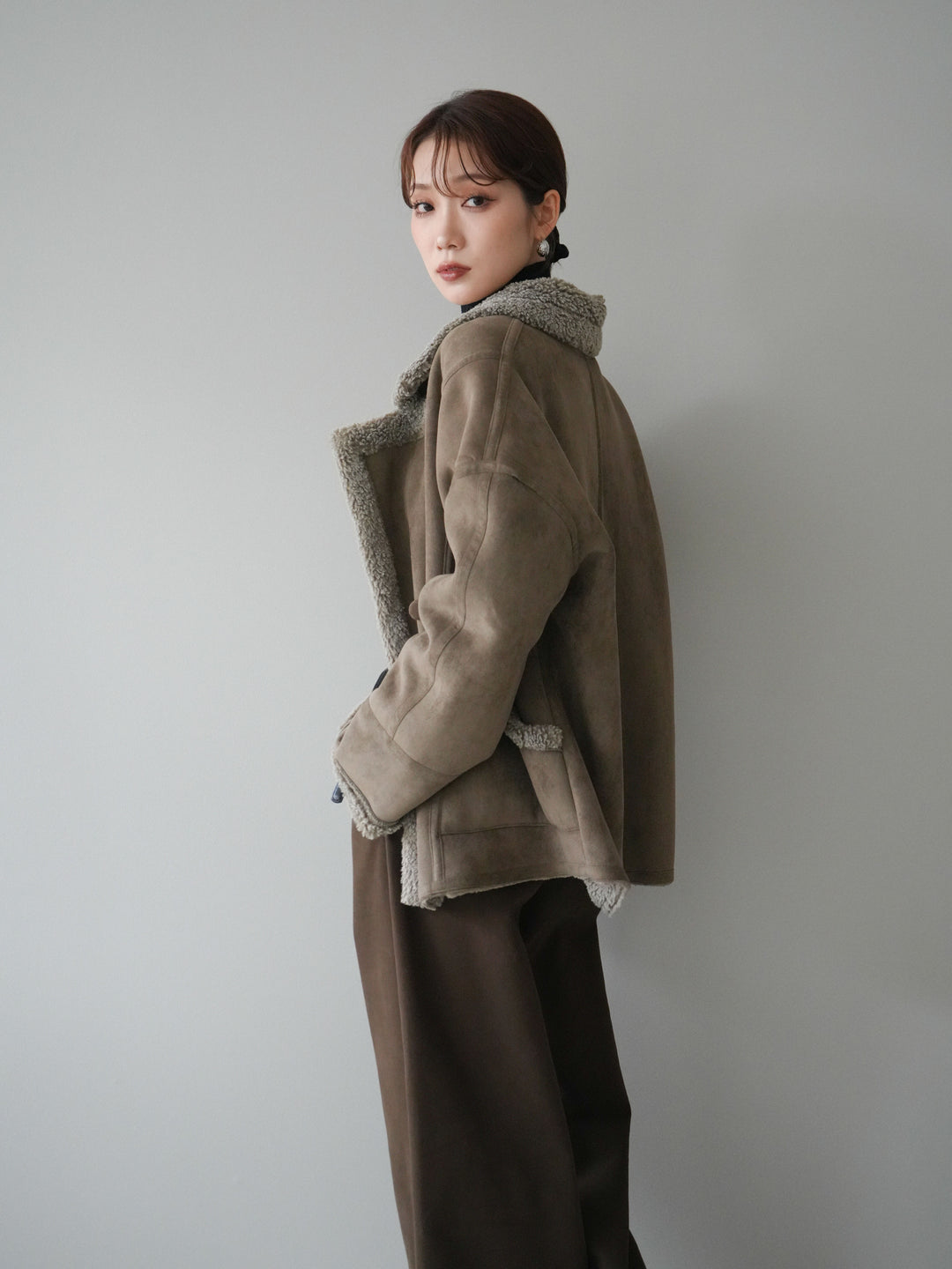 [予約]ムートンボアジャケット/khaki