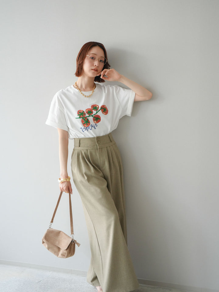 【預購】番茄刺繡T卹/白色