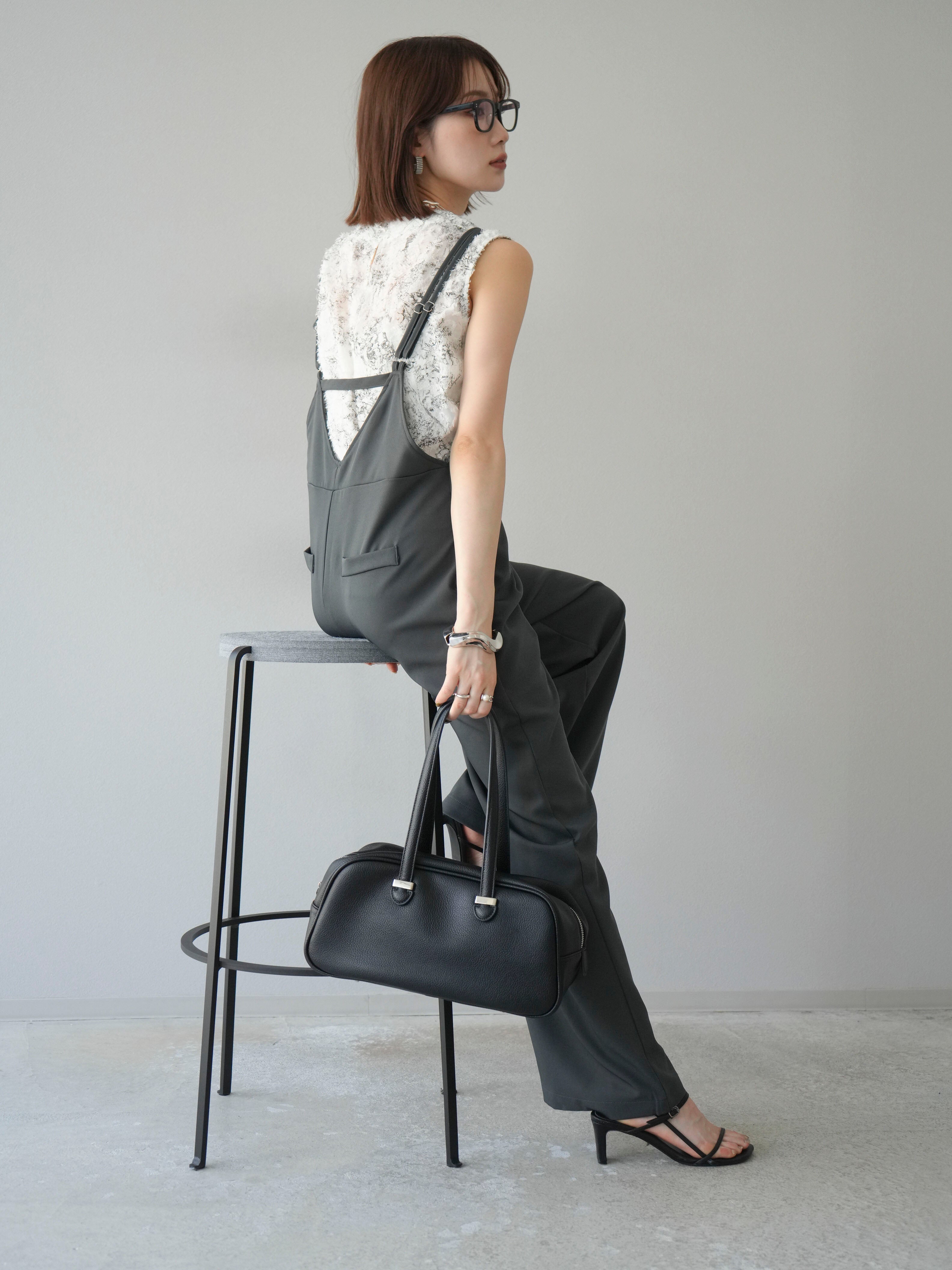予約]バックデザインダブルストラップオールインワン/チャコール – Lumier