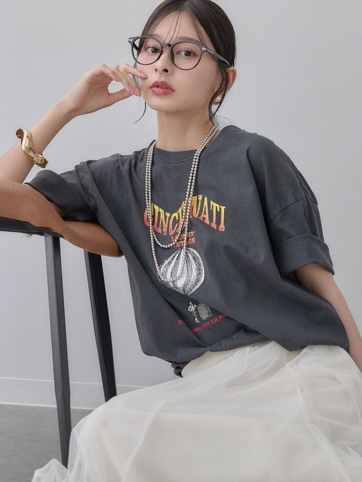 [SET]ヴィンテージライクプリントオーバーTEE+ヴィンテージライクプリントオーバーTEE(2set)
