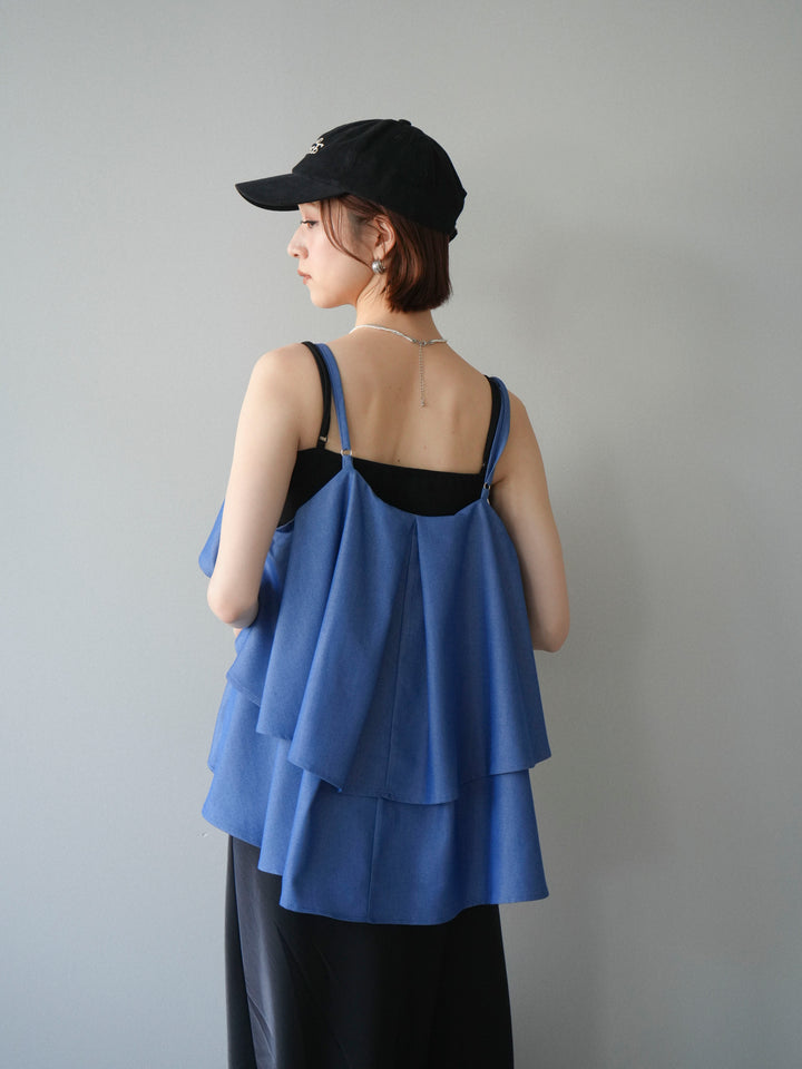 [予約]ティアードキャミソール/blue