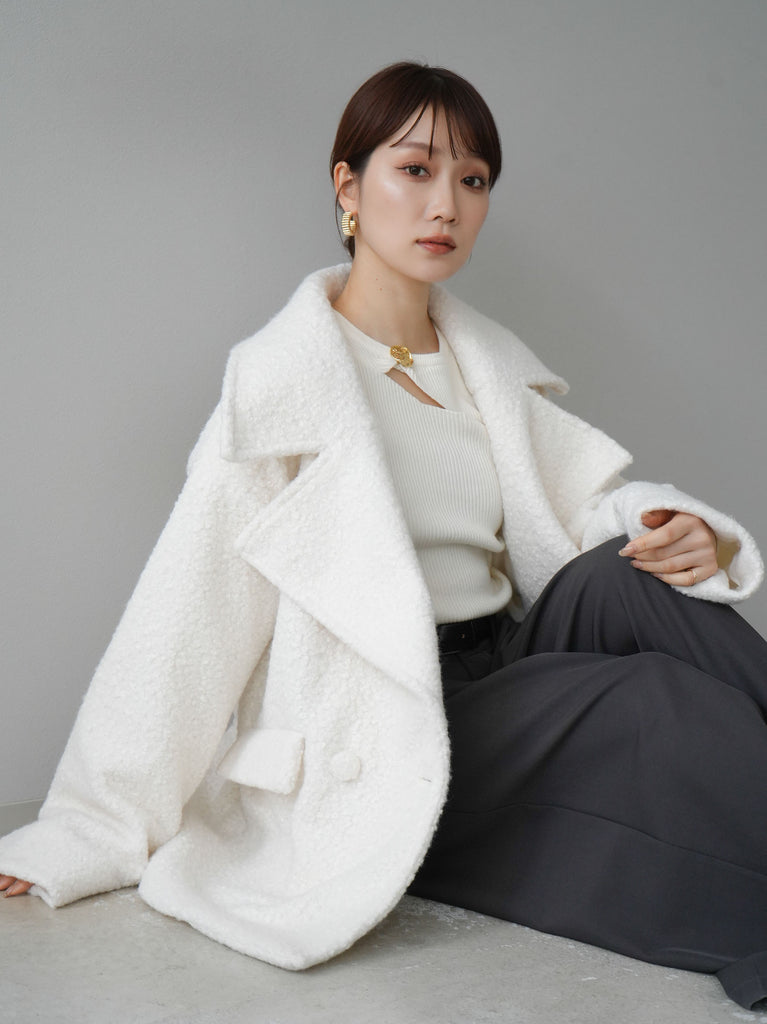 Lumier/プードルコクーンミドルコート/ミックスカラー 予約]プードルコクーンミドルコート/ブラック – Lumier