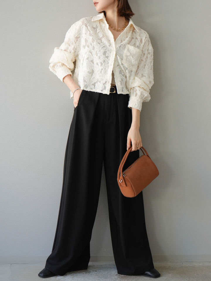 [予約]ジャガードショートシャツ/オフホワイト