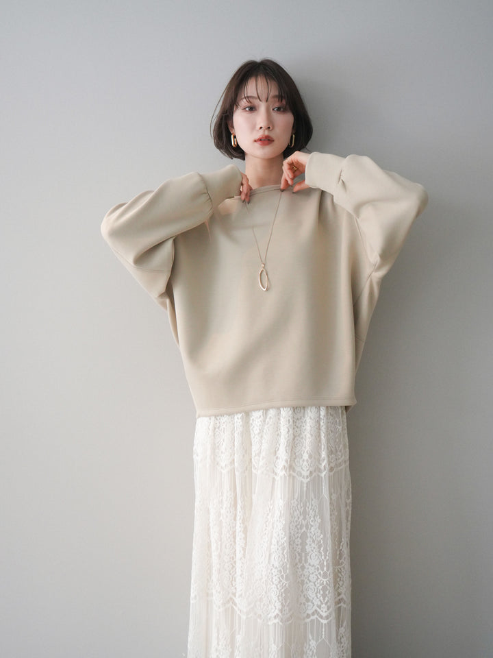 [予約]ライトポンチコクーンプルオーバー/beige