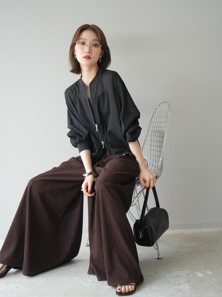 [預訂] Washer Sheer Blouson/黑色