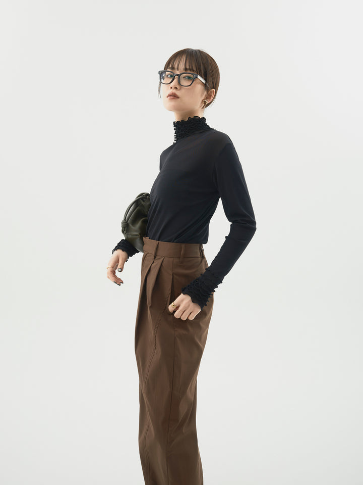 【Allure】[SET]シアーフリルメロートップス+シアーフリルメロートップス(2set)