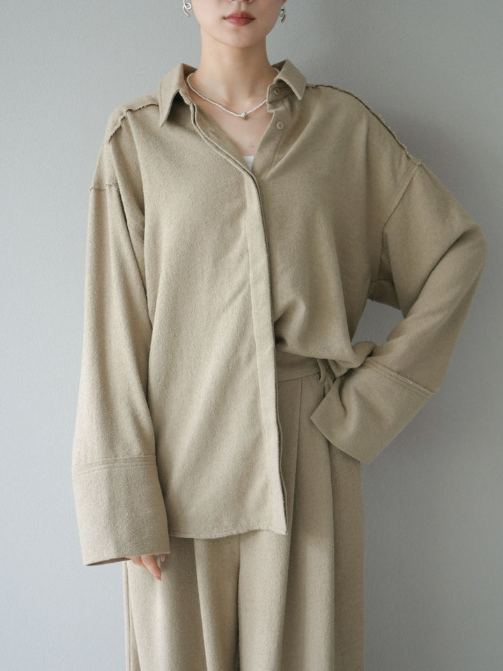 [予約]ネップオーバーシャツ/ベージュ