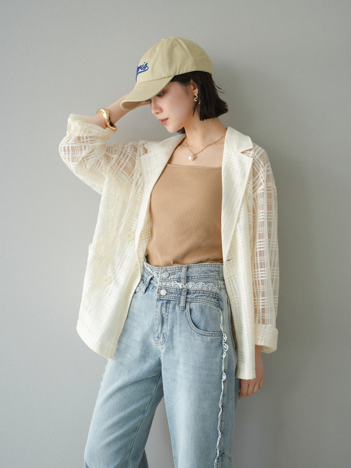 [予約]Parisロゴ刺繍CAP/ベージュ