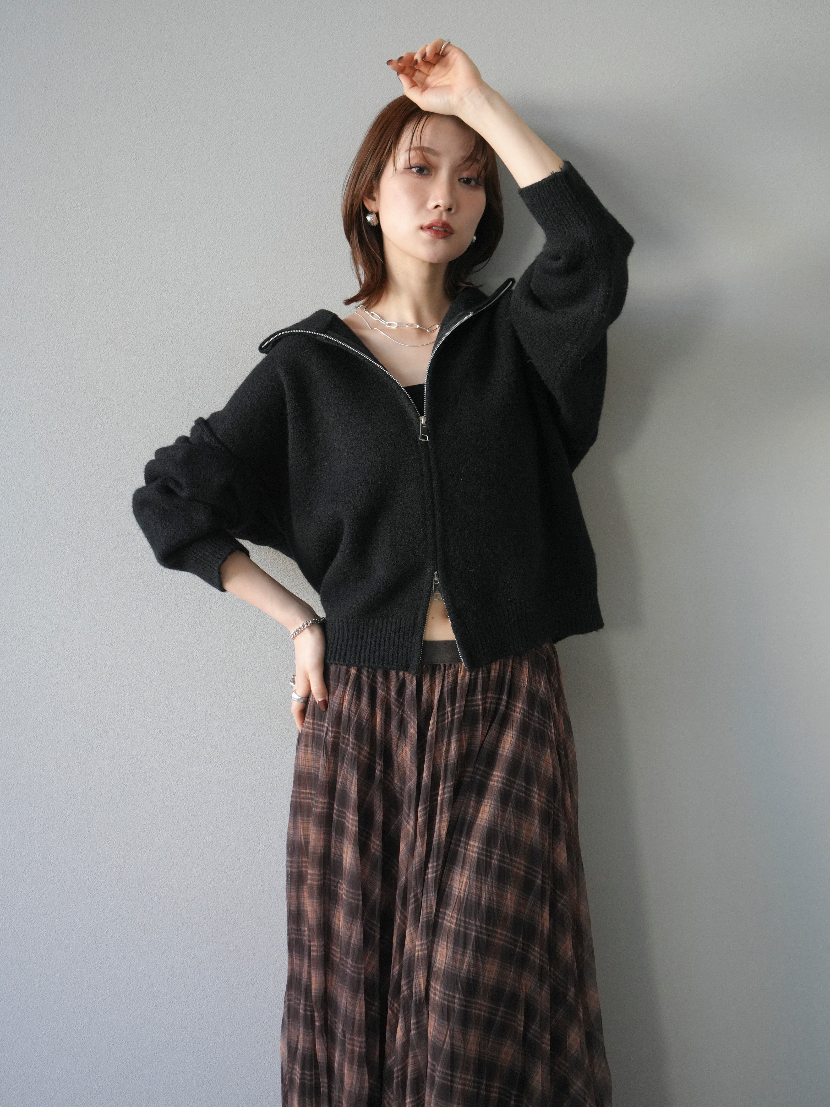 DAMIR DOMA フード付きブラックカーディガン DAMIR DOMA フード付きブラックカーディガン