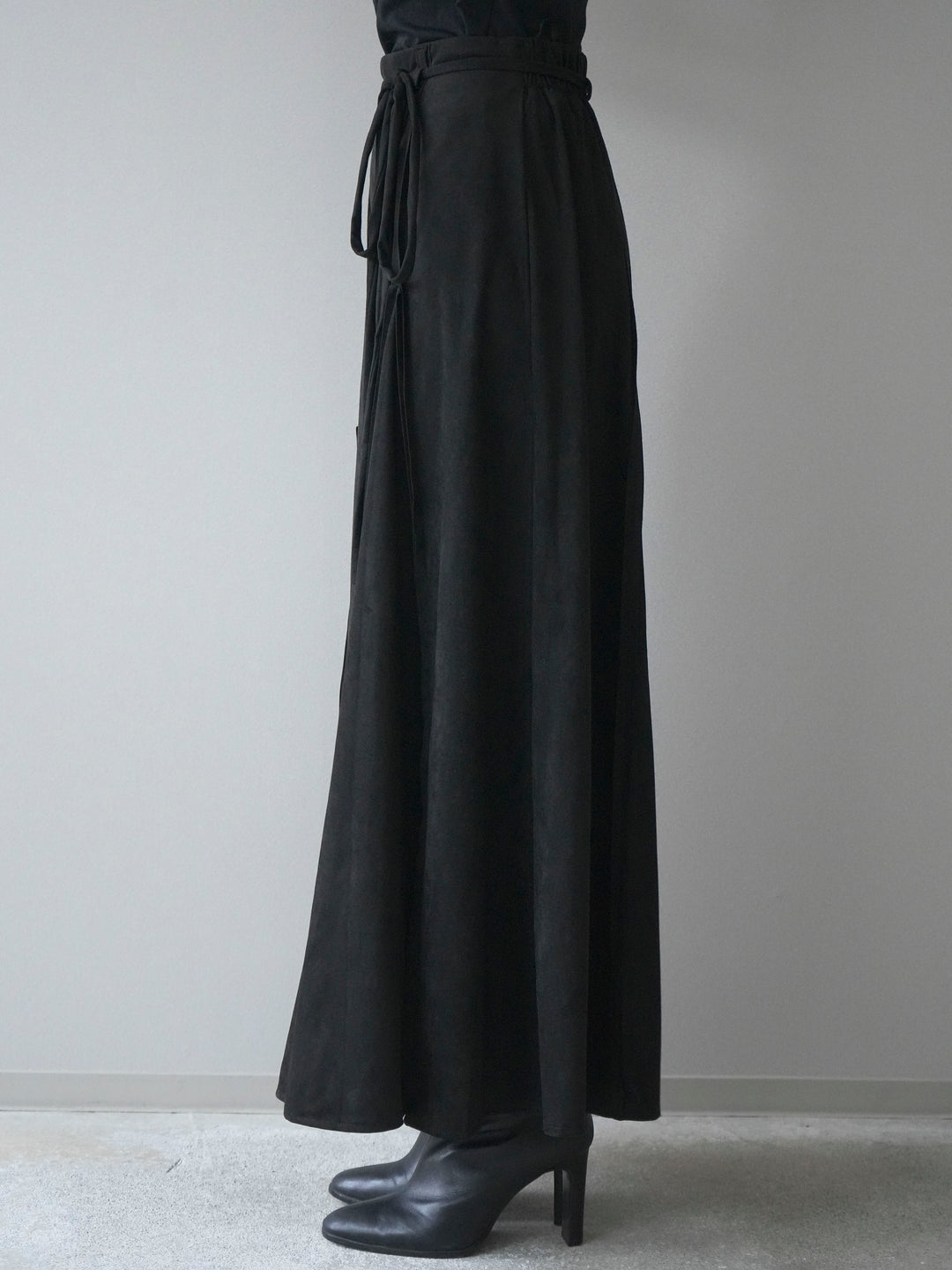 [予約]スエードマーメイドスカート/black