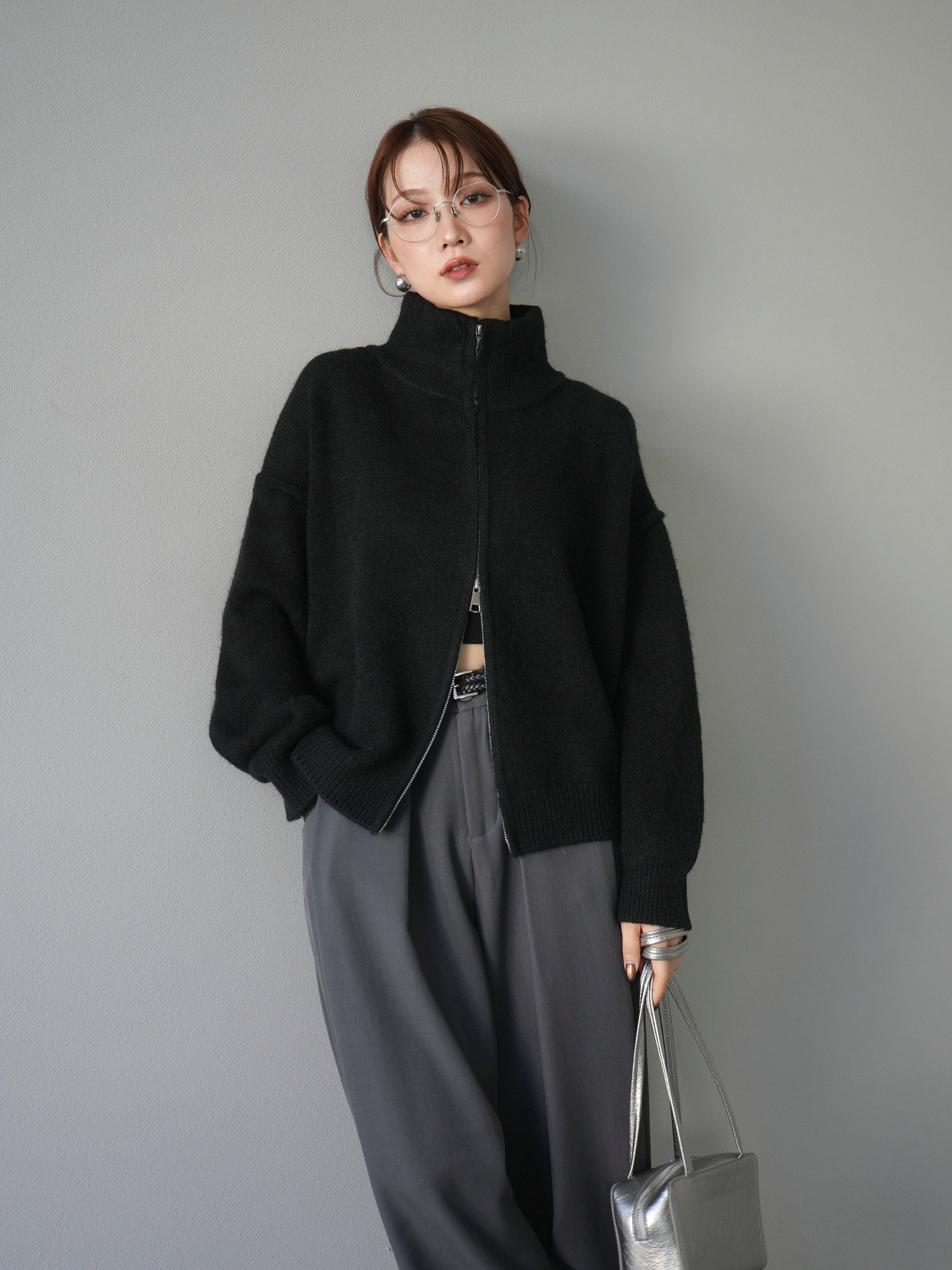 DAMIR DOMA フード付きブラックカーディガン DAMIR DOMA フード付きブラックカーディガン