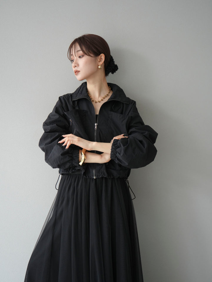 [予約]ポケットデザインショートブルゾン/ブラウン