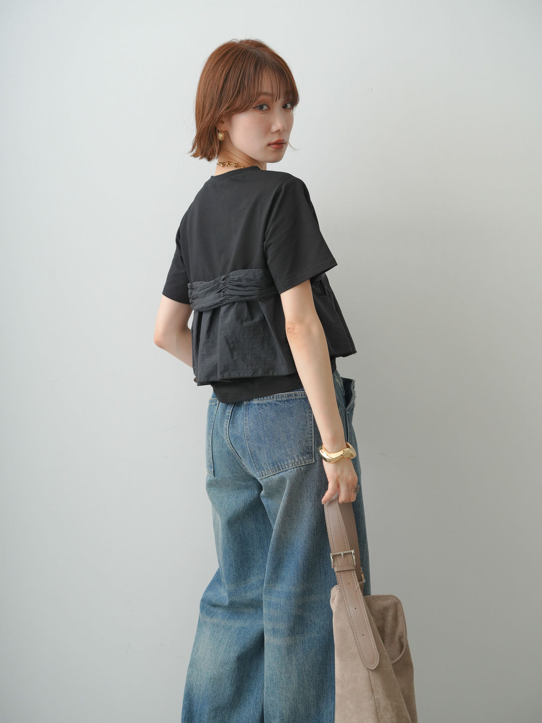[SET]ナイロンドッキングツイストTEE +ナイロンドッキングツイストTEE (2set)