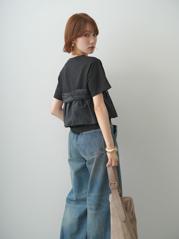 [SET]ナイロンドッキングツイストTEE +ナイロンドッキングツイストTEE (2set)