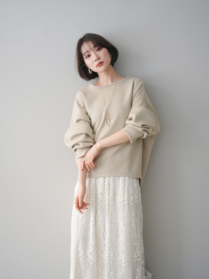 [予約]ライトポンチコクーンプルオーバー/beige