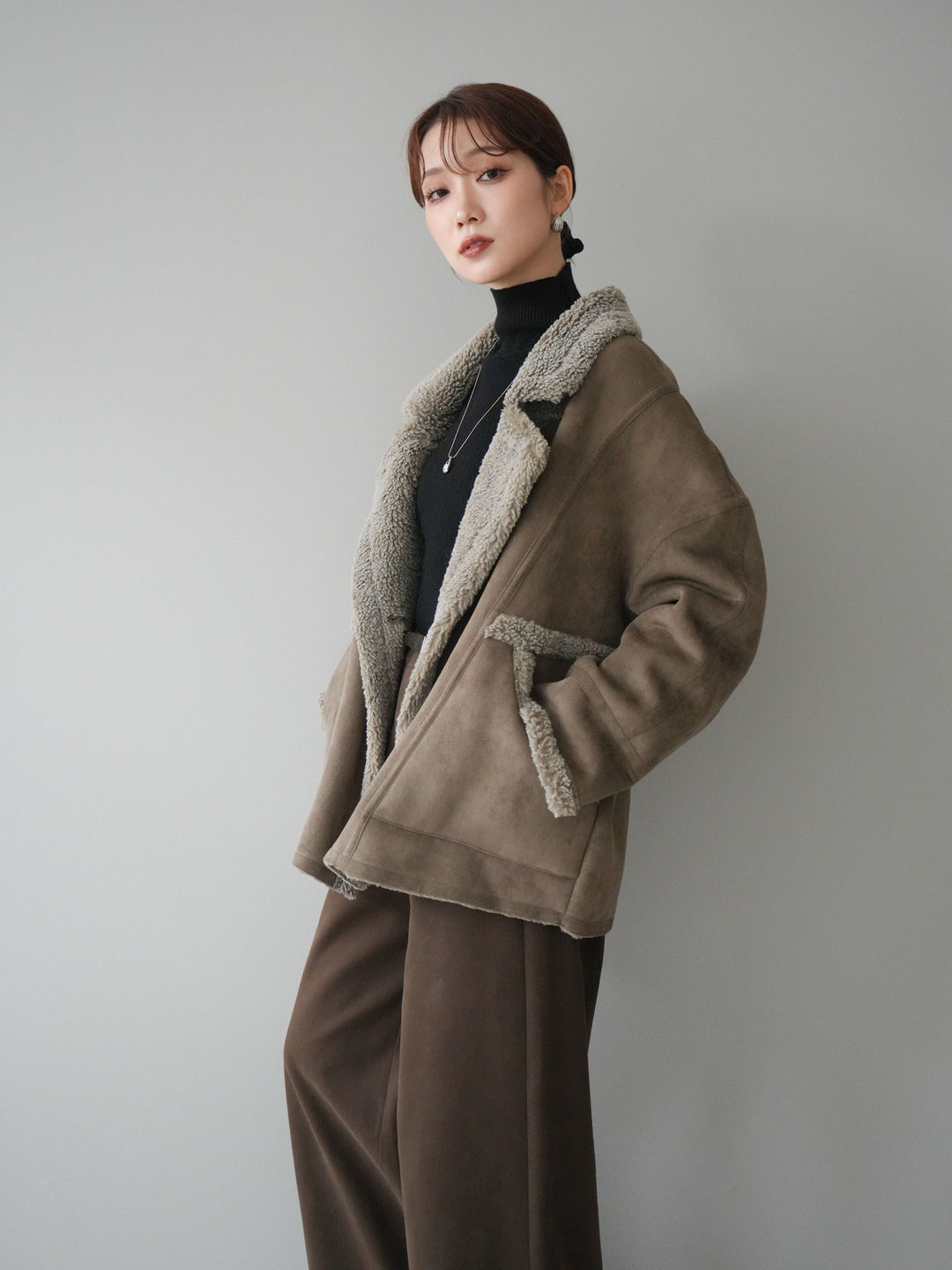 [予約]ムートンボアジャケット/khaki