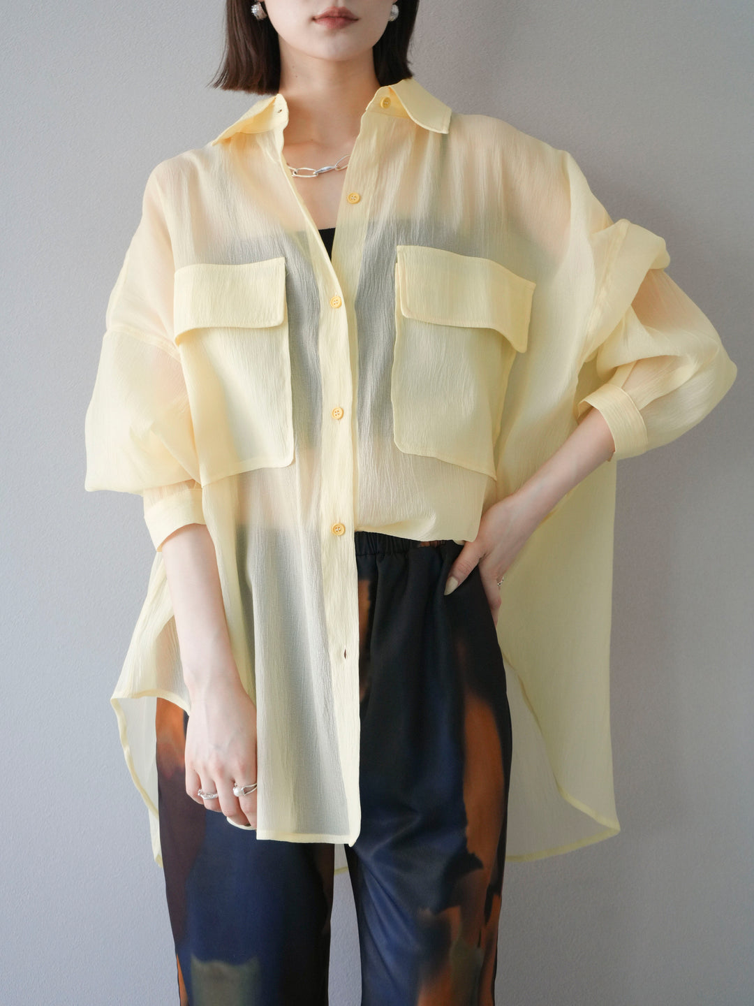 [SET]BIGポケットオーバーシアーシャツ+BIGポケットオーバーシアーシャツ(2set)