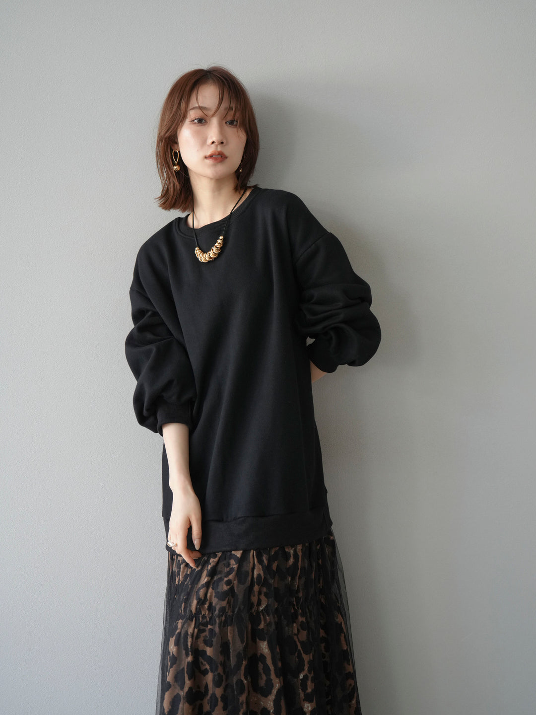 [SET] Sweat Docking 動物印花層疊連身裙 + 可選飾品套裝（2 套）