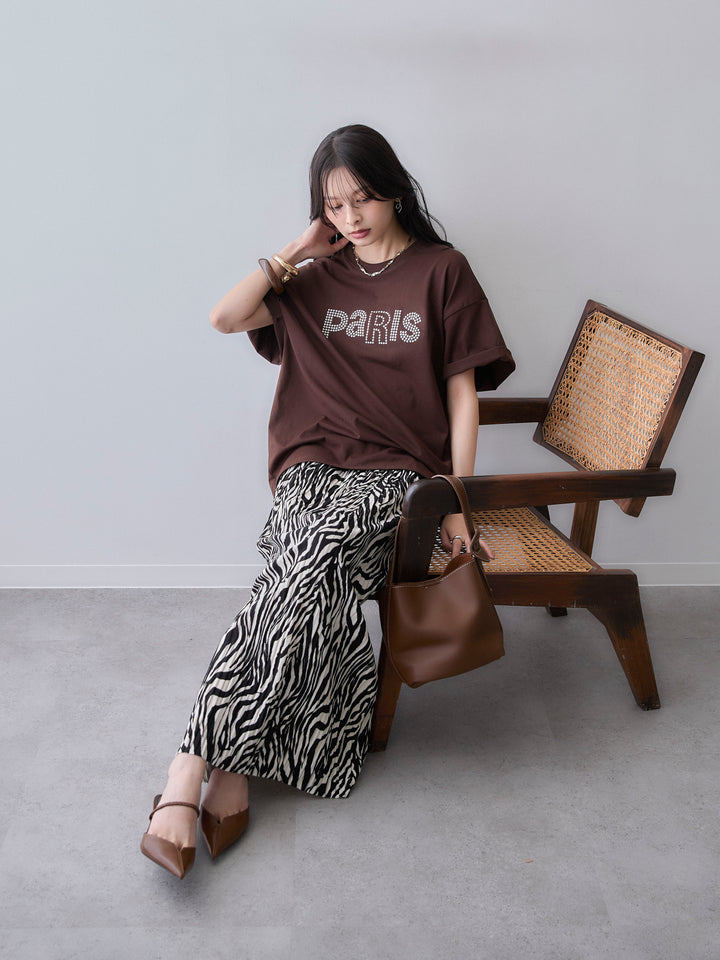 [予約]スタッズロゴTEE/brown