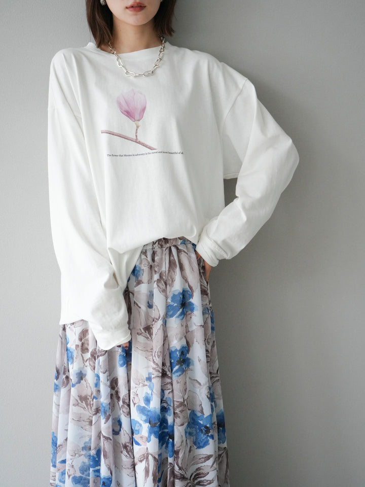 [予約]フラワーフォトプリントBIGロンT /オフ3